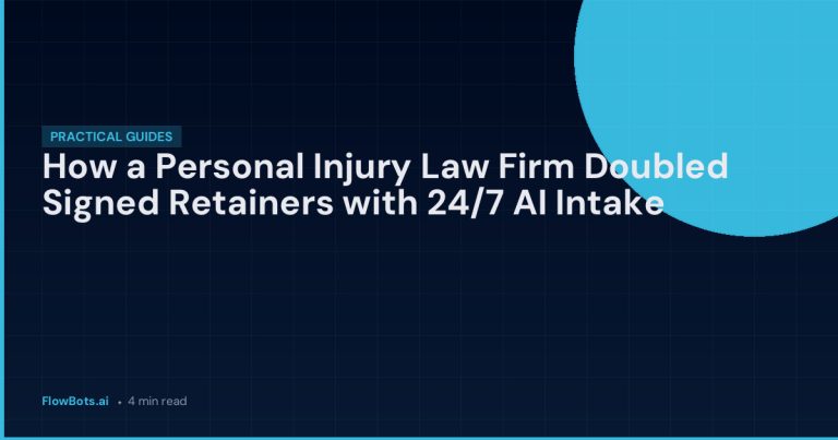 How a Personal Injury Law Firm Doubled Signed Retainers with 24/7 AI Intake